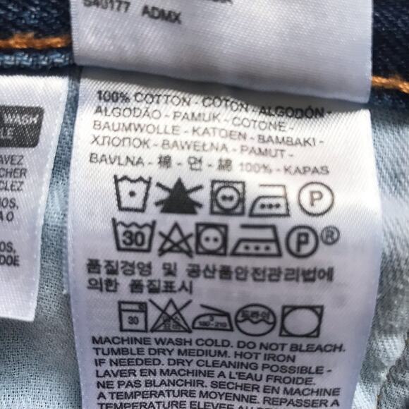 Levi's 550 Men's 56x30 Fits 55x29 Dark Stonewash Relaxed Fit 100% Cotton Jeans - Picture 5 of 12